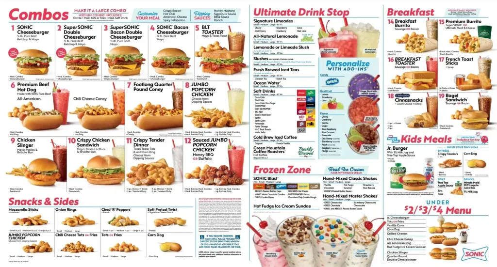 Sonic Menu _Enjoy Best Deals and Combos & Save Money 21 sonic menu combo