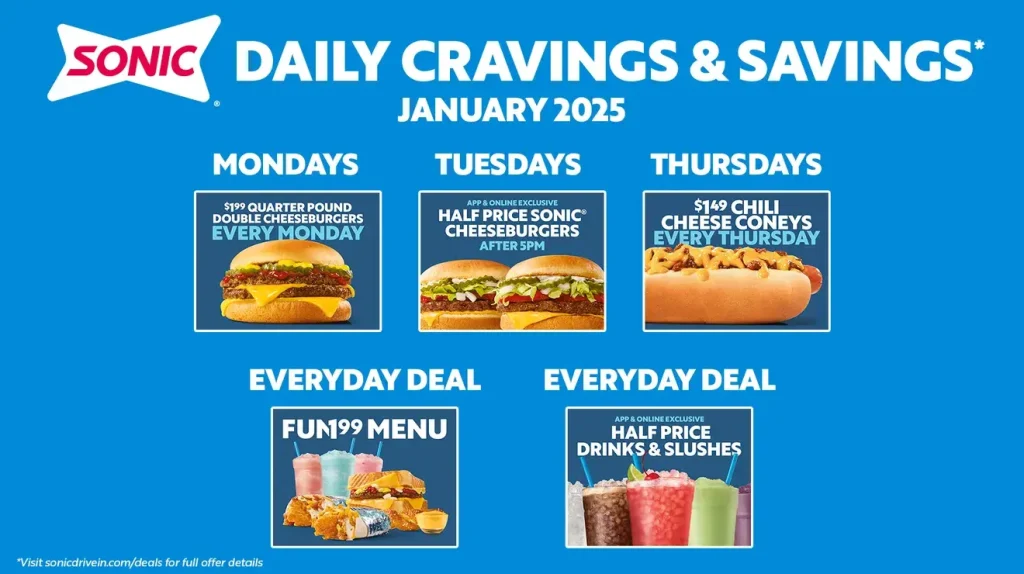 Download Sonic Drive In App - Order Online 9 Daily saving and craving menu