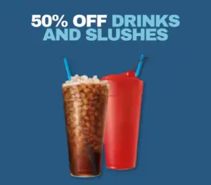 what Sonic Specials Today – Best Sonic Deals in April 2025 4 50 OFF DRINKS AND SLUSHES 300x263 1