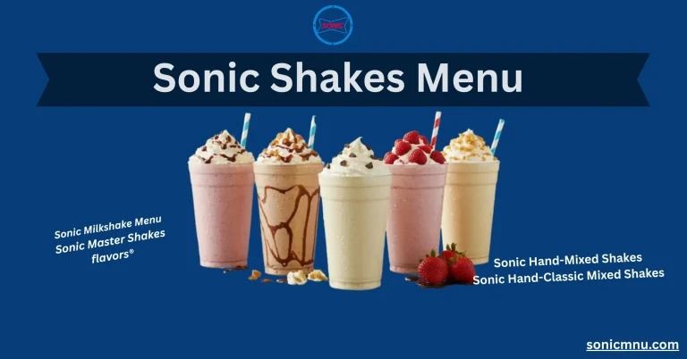 sonic shake menu