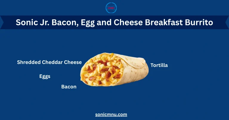 Sonic Jr. Bacon, Egg and Cheese Breakfast Burrito Price and Calories 2025 1 Sonic Jr. Bacon, Egg and Cheese Breakfast Burrito
