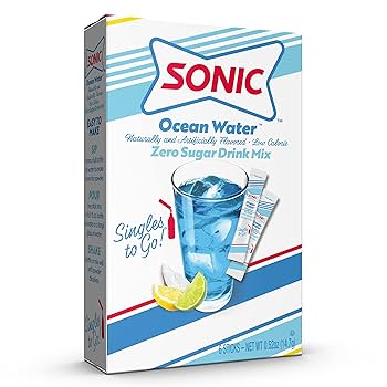Ocean Water Sonic Price, Flavor and Calories 2025 29 sonic ocean water packets