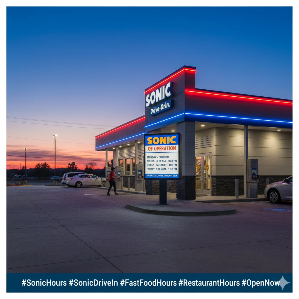 Sonic Hours of Operation | Open and Close Details 2025 1 sonic hours