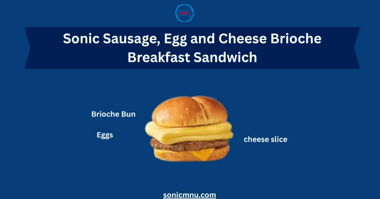 sonic Sausage, Egg and Cheese Brioche Breakfast Sandwich